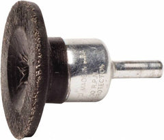 Weiler - 1-3/4" Brush Diam, Encapsulated, Crimped, Flared End Brush - 1/4" Diam Shank, 25,000 Max RPM - Exact Tooling