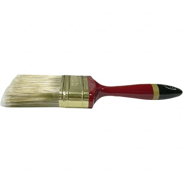 Weiler - 3" Flat Nylon/Polyester Varnish Brush - 3" Bristle Length, 7-1/8" Poly Foam Handle - Exact Tooling
