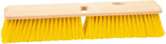 Weiler - 18" General Purpose Polypropylene Push Broom - 3" Bristle Length, Foam Block, Threaded Handle Connection, Handle Sold Separately - Exact Tooling
