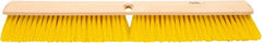 Weiler - 24" General Purpose Polypropylene Push Broom - 3" Bristle Length, Foam Block, Threaded Handle Connection, Handle Sold Separately - Exact Tooling