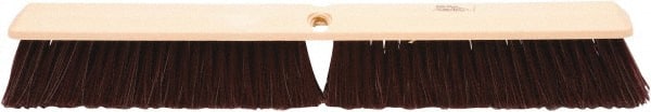 Weiler - 24" Heavy Duty Polypropylene Push Broom - 3" Bristle Length, Foam Block, Threaded Handle Connection, Handle Sold Separately - Exact Tooling