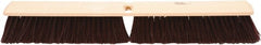 Weiler - 24" Heavy Duty Polypropylene Push Broom - 3" Bristle Length, Foam Block, Threaded Handle Connection, Handle Sold Separately - Exact Tooling