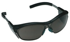 3M - +1.5, Gray Lenses, Anti-Fog, Framed Magnifying Safety Glasses - UV Protection, Adjustable Temples, Gray Plastic Frame, ANSI Z87.1-2003 - Exact Tooling
