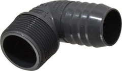 Value Collection - 1-1/4" Barb, 1-1/4 MIPT, Multiple Barbed Tube Elbow - PVC, Male - Exact Tooling