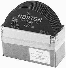 Made in USA - 7" 46 Grit Aluminum Oxide Cutoff Wheel - 3/32" Thick, 1-1/4" Arbor, 5,184 Max RPM, Use with Stationary Tools - Exact Tooling