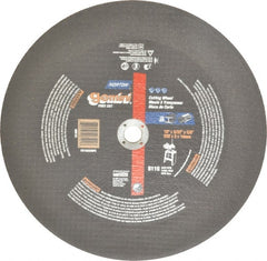 Norton - 10" 30 Grit Aluminum Oxide Cutoff Wheel - 3/32" Thick, 5/8" Arbor, 6,110 Max RPM, Use with Stationary Tools - Exact Tooling