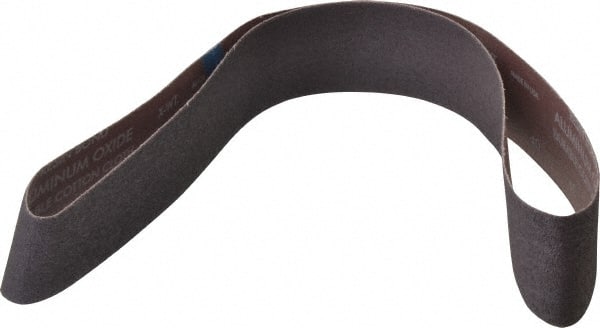 Norton - 2-1/2" Wide x 48" OAL, 40 Grit, Aluminum Oxide Abrasive Belt - Aluminum Oxide, Coarse, Coated, X Weighted Cloth Backing, Series R228 - Exact Tooling