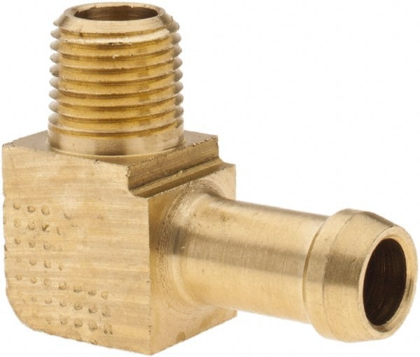 Eaton - 1/8 Barbed Thread 90° Male Elbow - Brass - Exact Tooling