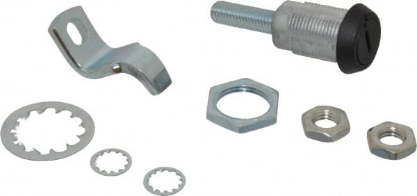 Made in USA - 3.02" Long x 1-1/16" Wide x 1-1/16" High, Slotted Recess Style Latch - Die Cast Zinc, with Black Powder Coat Finish - Exact Tooling