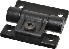 Value Collection - 2-1/2" Long x 2-17/64" Wide x 49/64" Thick, Adjustable Friction Hinge - Black Acetal Leaves with Polycarbonate Pin & 303 Stainless Steel Nut & Screw, Black Finish - Exact Tooling