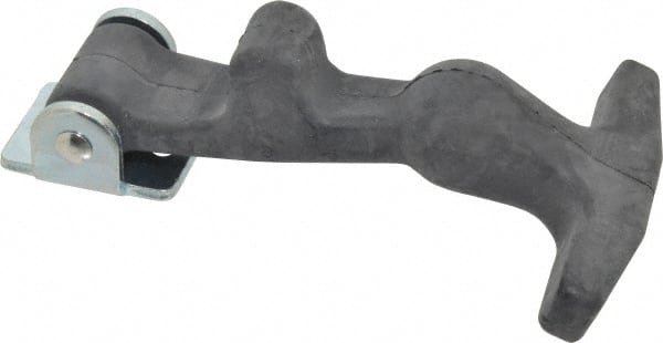 Value Collection - 5-7/8" Long x 3-1/8" Wide x 1-1/4" High, Draw Latch - EPDM Rubber Handle, 1010 Steel Keeper & Bracket, Aluminum Rivet, with Black Finish - Exact Tooling