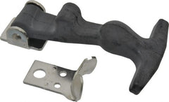 Value Collection - 5-7/8" Long x 3-1/8" Wide x 1-1/4" High, Draw Latch - EPDM Rubber Handle, 302 Stainless Steel Keeper, Bracket & Rivet, with Black Finish - Exact Tooling