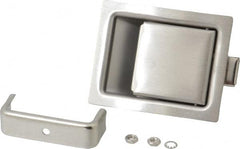 Made in USA - 5" Long x 2.68" Wide x 1-15/16" High, Paddle Latch - Stainless Steel, with Brushed Finish - Exact Tooling