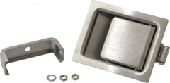 Made in USA - 3.31" Long x 2.68" Wide x 1.430" High, Paddle Latch - Stainless Steel, with Brushed Finish - Exact Tooling