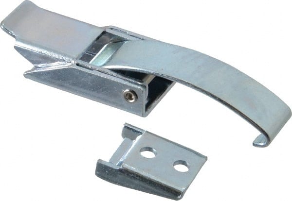 Made in USA - 3.34" Long x 0.89" Wide x 0.570" High, Draw Latch - Steel, with Zinc Plate, Bright Chromate Dip Finish - Exact Tooling