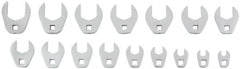 Proto - 16 Piece 3/8" Drive Open End Crowfoot Wrench Set - 9, 10, 11, 12, 13, 14, 15, 16, 17, 18, 19, 20, 21, 22, 23 & 24mm - Exact Tooling