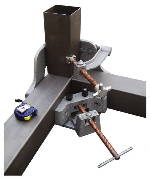 Strong Hand Tools - Fixed Angle, 3 Axes, 5.32" Long, 2-1/4" Jaw Height, 4-3/4" Max Capacity, Steel Angle & Corner Clamp - 90° Clamping Angle - Exact Tooling