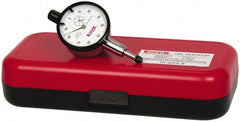 SPI - 1/4" Range, 1-100 Dial Reading, 0.001" Graduation Dial Drop Indicator - 1-1/2" Dial, 0.1" Range per Revolution, Revolution Counter, Includes NPL Traceability Certification - Exact Tooling