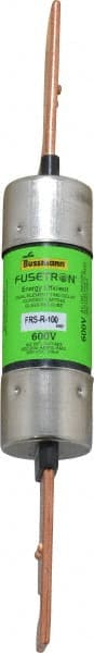 Cooper Bussmann - 300 VDC, 600 VAC, 100 Amp, Time Delay General Purpose Fuse - Bolt-on Mount, 7-7/8" OAL, 20 at DC, 200 (RMS) kA Rating, 1-5/16" Diam - Exact Tooling