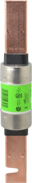 Cooper Bussmann - 300 VDC, 600 VAC, 150 Amp, Time Delay General Purpose Fuse - Bolt-on Mount, 9-5/8" OAL, 20 at DC, 200 (RMS) kA Rating, 1-13/16" Diam - Exact Tooling