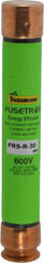 Cooper Bussmann - 300 VDC, 600 VAC, 30 Amp, Time Delay General Purpose Fuse - Fuse Holder Mount, 127mm OAL, 20 at DC, 200 (RMS) kA Rating, 13/16" Diam - Exact Tooling