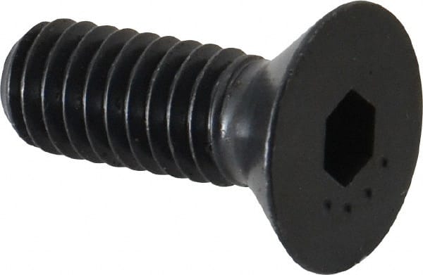 Camcar - 5/16-18 UNC Hex Socket Drive, 82° Flat Screw - Alloy Steel, Black Oxide Finish, Fully Threaded, 7/8" OAL - Exact Tooling