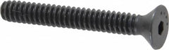 Camcar - #6-32 UNC Hex Socket Drive, 82° Flat Screw - Alloy Steel, Black Oxide Finish, Fully Threaded, 1" OAL - Exact Tooling