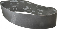 Norton - 4" Wide x 36" OAL, 80 Grit, Silicon Carbide Abrasive Belt - Silicon Carbide, Medium, Coated, Wet - Exact Tooling