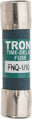 Cooper Bussmann - 500 VAC, 0.1 Amp, Time Delay General Purpose Fuse - Fuse Holder Mount, 1-1/2" OAL, 10 at AC kA Rating, 13/32" Diam - Exact Tooling