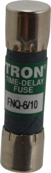 Cooper Bussmann - 500 VAC, 0.6 Amp, Time Delay General Purpose Fuse - Fuse Holder Mount, 1-1/2" OAL, 10 at AC kA Rating, 13/32" Diam - Exact Tooling