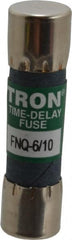 Cooper Bussmann - 500 VAC, 0.6 Amp, Time Delay General Purpose Fuse - Fuse Holder Mount, 1-1/2" OAL, 10 at AC kA Rating, 13/32" Diam - Exact Tooling