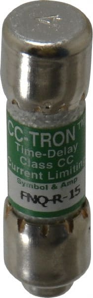 Cooper Bussmann - 300 VDC, 600 VAC, 15 Amp, Time Delay General Purpose Fuse - Fuse Holder Mount, 1-1/2" OAL, 20 at DC, 200 at AC (RMS) kA Rating, 13/32" Diam - Exact Tooling