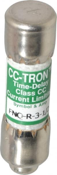 Cooper Bussmann - 300 VDC, 600 VAC, 3.5 Amp, Time Delay General Purpose Fuse - Fuse Holder Mount, 1-1/2" OAL, 200 at AC (RMS) kA Rating, 13/32" Diam - Exact Tooling