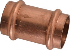 NIBCO - 1" Wrot Copper Pipe Coupling without Stop - P x P, Press Fitting - Exact Tooling
