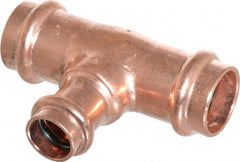 NIBCO - 3/4 x 3/4 x 1/2" Wrot Copper Pipe Tee - P, Press Fitting - Exact Tooling