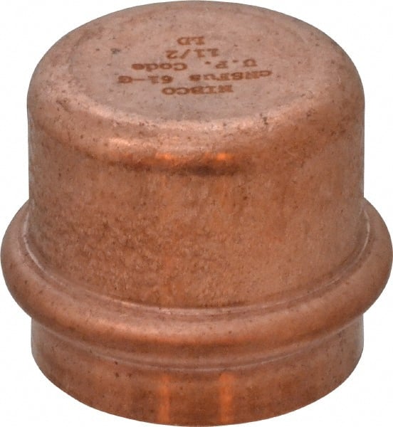 NIBCO - 1-1/2" Wrot Copper Pipe End Cap - P, Press Fitting - Exact Tooling