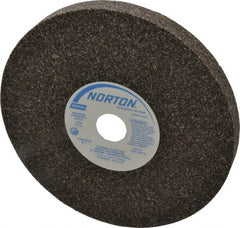 Norton - 36 Grit Aluminum Oxide Bench & Pedestal Grinding Wheel - 8" Diam x 1" Hole x 3/4" Thick, 3600 Max RPM, Very Coarse/Coarse Grade - Exact Tooling
