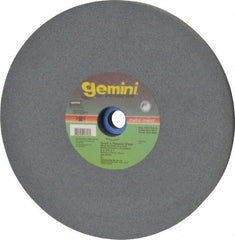 Norton - 100 Grit Aluminum Oxide Bench & Pedestal Grinding Wheel - 8" Diam x 1" Hole x 3/4" Thick, 3600 Max RPM, Fine Grade - Exact Tooling