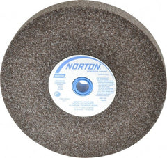 Norton - 36 Grit Aluminum Oxide Bench & Pedestal Grinding Wheel - 8" Diam x 1" Hole x 1" Thick, 3600 Max RPM, Very Coarse/Coarse Grade - Exact Tooling