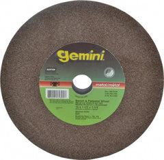 Norton - 60 Grit Aluminum Oxide Bench & Pedestal Grinding Wheel - 10" Diam x 1-1/4" Hole x 1-1/2" Thick, 2485 Max RPM, Medium Grade - Exact Tooling