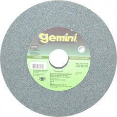 Norton - 80 Grit Silicon Carbide Bench & Pedestal Grinding Wheel - 6" Diam x 1" Hole x 1" Thick, 4140 Max RPM, Medium Grade - Exact Tooling