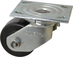 Albion - 3-1/4" Diam x 2" Wide x 4-1/4" OAH Top Plate Mount Swivel Caster - Phenolic, 700 Lb Capacity, Roller Bearing, 4 x 4-1/2" Plate - Exact Tooling