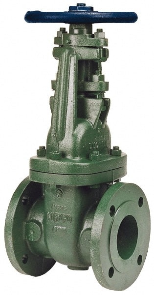 NIBCO - 2-1/2" Pipe, Class 150, Flanged-Raised Face Ductile Iron Solid Wedge OS & Y Gate Valve - 285 WOG, 150 WSP, Bolted Bonnet - Exact Tooling