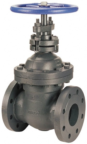 NIBCO - 8" Pipe, Class 250, Flanged Iron Solid Wedge Stem Gate Valve - 500 WOG, 250 WSP, Bolted Bonnet - Exact Tooling