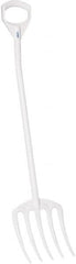 Vikan - Fork with 38" D-Grip Handle - 5 Tines, 10-1/2" Tine Length - Exact Tooling