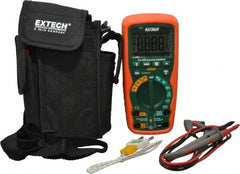 Extech - EX520, CAT IV, 1,000 VAC/VDC, Digital True RMS Multimeter - 40 mOhm, Measures Voltage, Capacitance, Current, Frequency, Resistance, Temperature - Exact Tooling