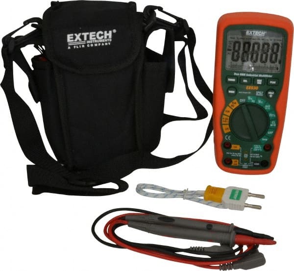 Extech - EX530, CAT IV, 1,000 VAC/VDC, Digital True RMS Multimeter - 40 mOhm, Measures Voltage, Capacitance, Current, Frequency, Resistance, Temperature - Exact Tooling