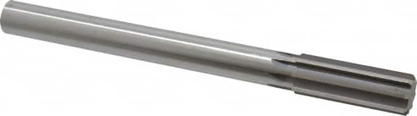 Made in USA - 1" High Speed Steel 8 Flute Chucking Reamer - Straight Flute, 7/8" Straight Shank, 2-3/4" Flute Length, 10-1/2" OAL - Exact Tooling