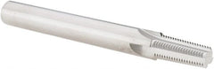 Scientific Cutting Tools - 1/8-27 Thread, 3/8" Shank Diam, Bright Coating, Solid Carbide Straight Flute Thread Mill - 4 Flutes, 3-1/2" OAL, 1/8" Min Noml Diameter - Exact Tooling