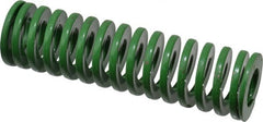 Dayton Lamina - 1" Hole Diam, 1/2" Rod Diam, 3-1/2" Free Length, Green Die Spring - 14.1 Lb Max Deflection, 1.4" Max Deflection, Light Duty, Chromium Vanadium Steel - Exact Tooling